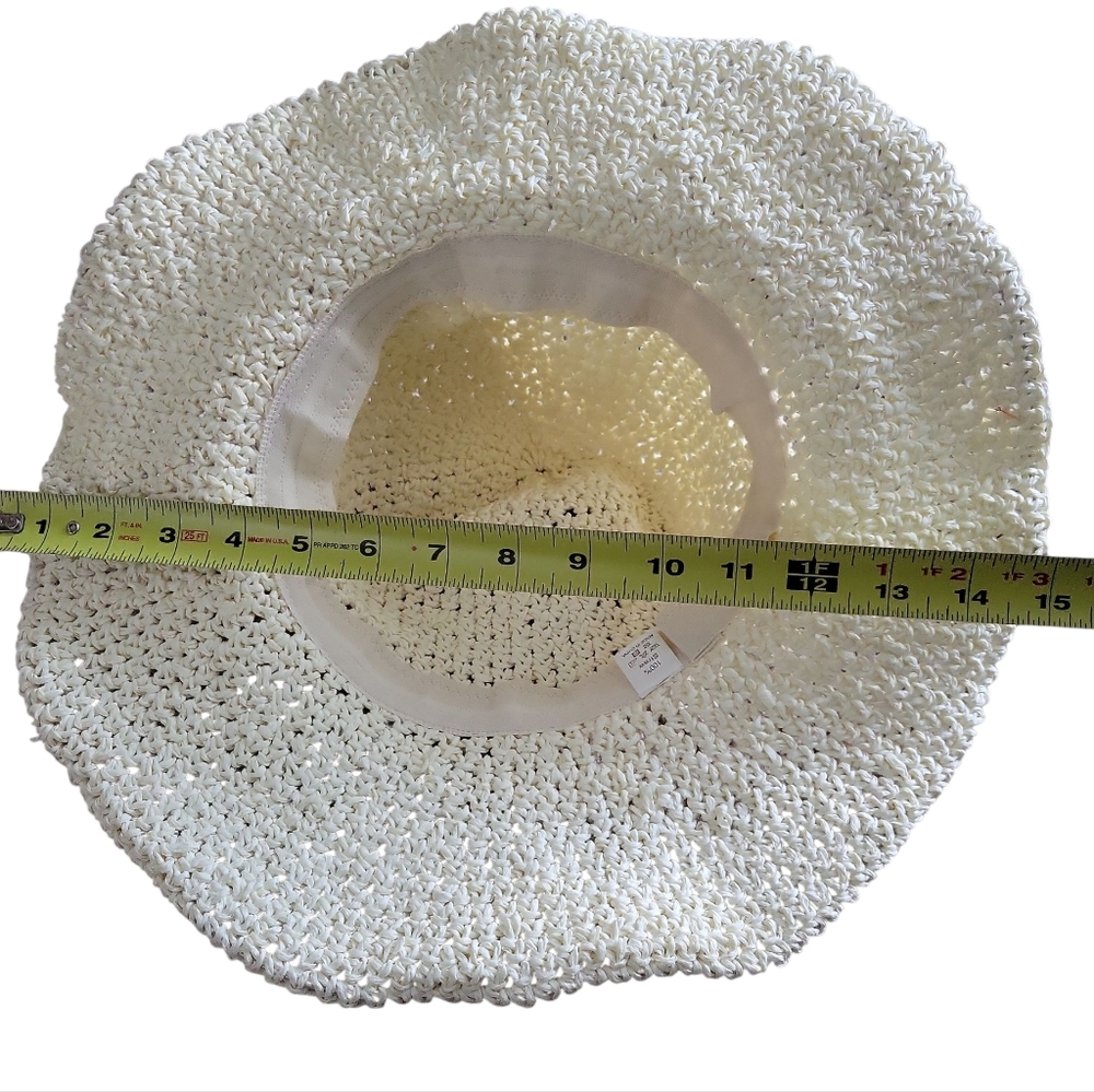Chic Cream Woven Straw Sun Hat - Picture 9 of 9